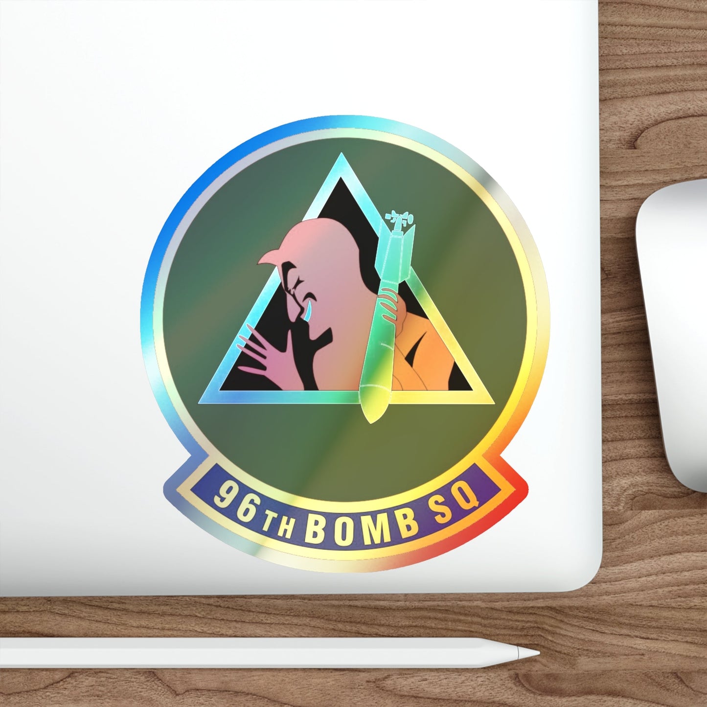 96th Bomb Squadron (U.S. Air Force) Holographic STICKER Die-Cut Vinyl Decal-The Sticker Space