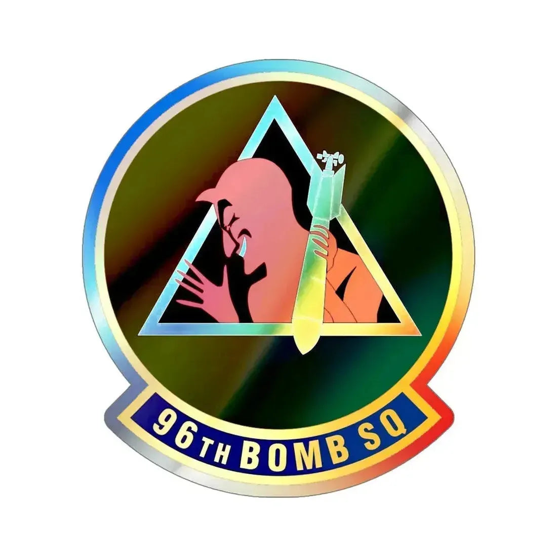 96th Bomb Squadron (U.S. Air Force) Holographic STICKER Die-Cut Vinyl Decal 6 Inch Holographic - The Sticker Space