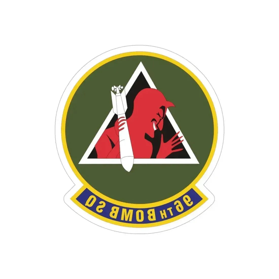96th Bomb Squadron (U.S. Air Force) REVERSE PRINT Transparent Die-Cut STICKER 6 Inch Die-Cut Transparent - The Sticker Space