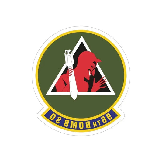 96th Bomb Squadron (U.S. Air Force) REVERSE PRINT Transparent Die-Cut STICKER 6 Inch Die-Cut Transparent - The Sticker Space