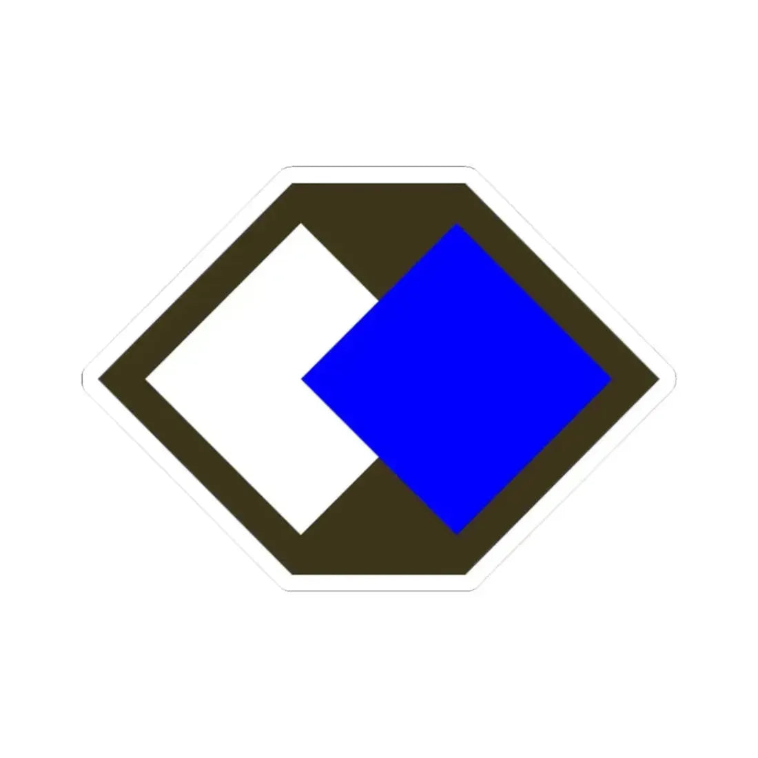 96th Infantry Division SSI (U.S. Army) STICKER Vinyl Kiss-Cut Decal 2 Inch White - The Sticker Space