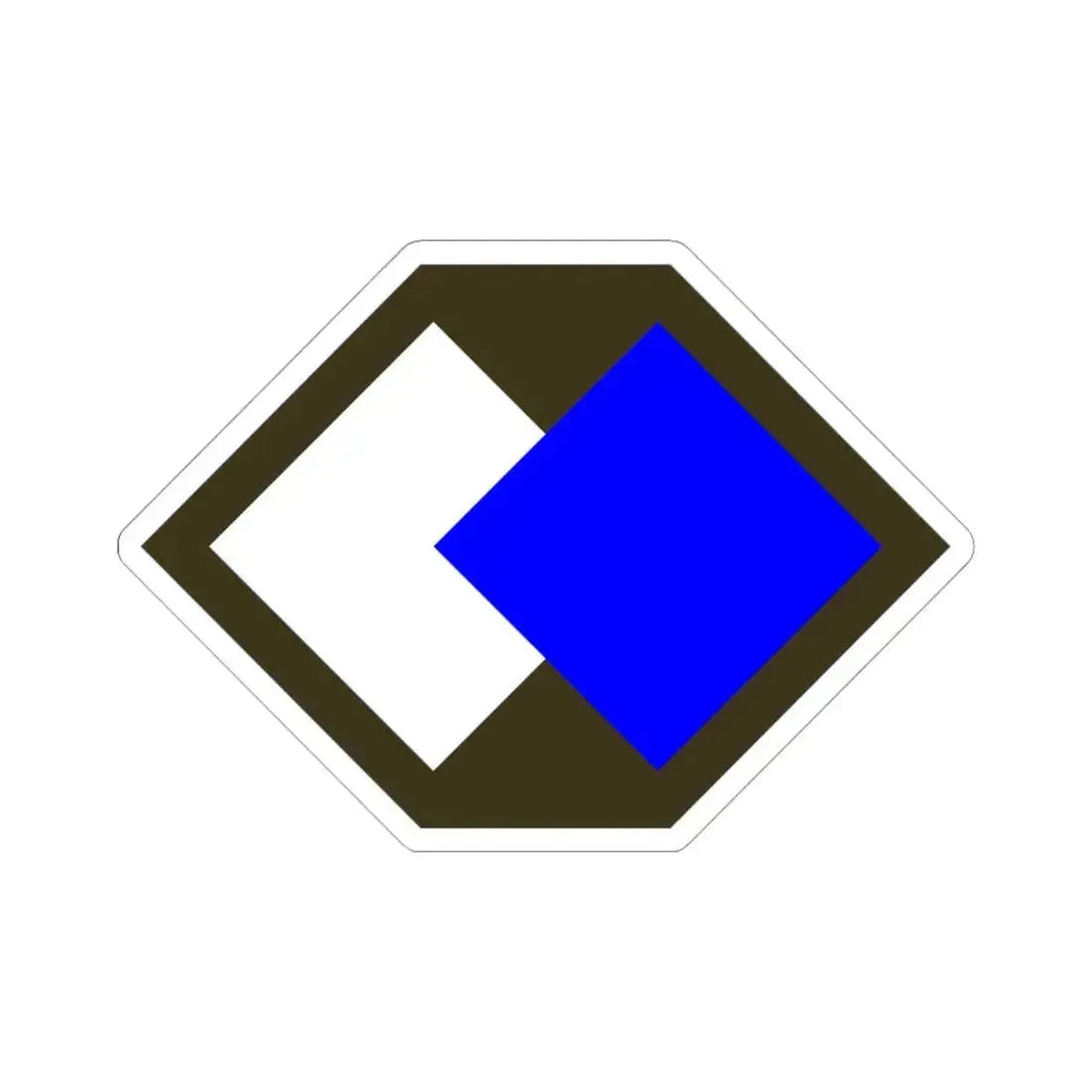 96th Infantry Division SSI (U.S. Army) STICKER Vinyl Kiss-Cut Decal 4 Inch White - The Sticker Space