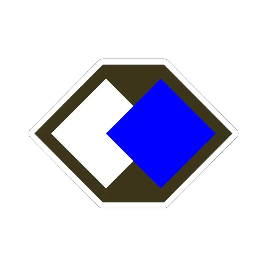 96th Infantry Division SSI (U.S. Army) STICKER Vinyl Kiss-Cut Decal 6 Inch White - The Sticker Space