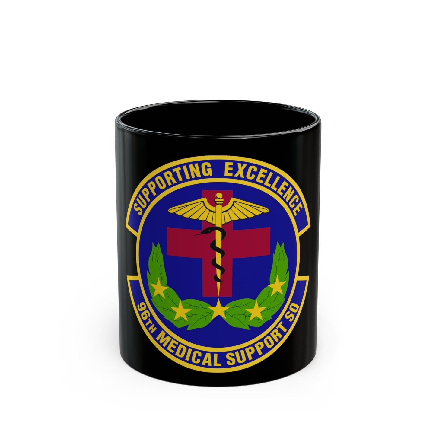 96th Medical Support Squadron (U.S. Air Force) Black Coffee Mug-11oz-The Sticker Space