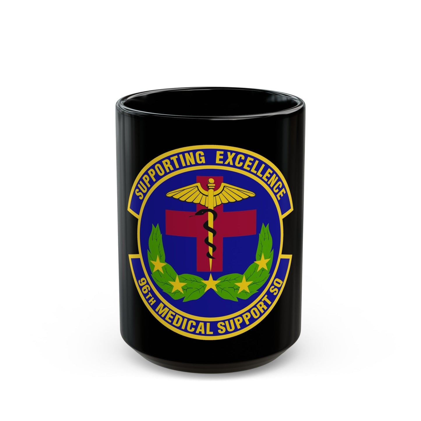 96th Medical Support Squadron (U.S. Air Force) Black Coffee Mug-15oz-The Sticker Space