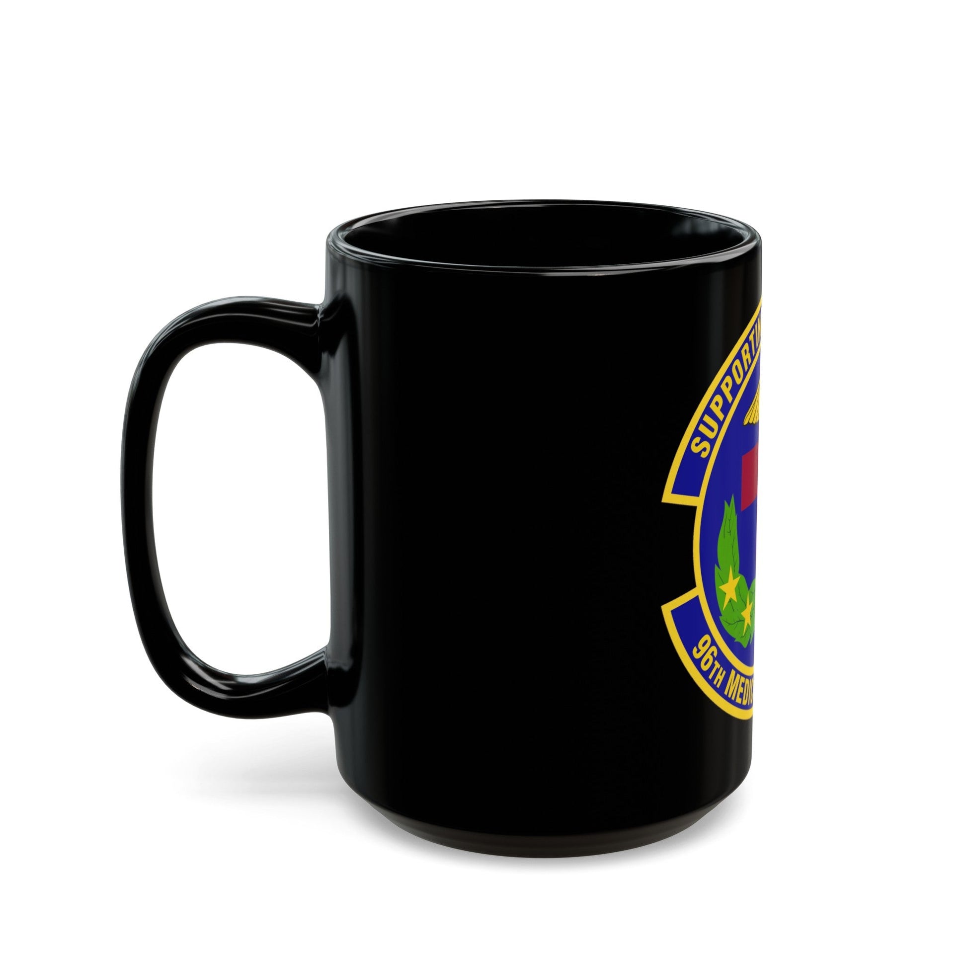 96th Medical Support Squadron (U.S. Air Force) Black Coffee Mug-The Sticker Space