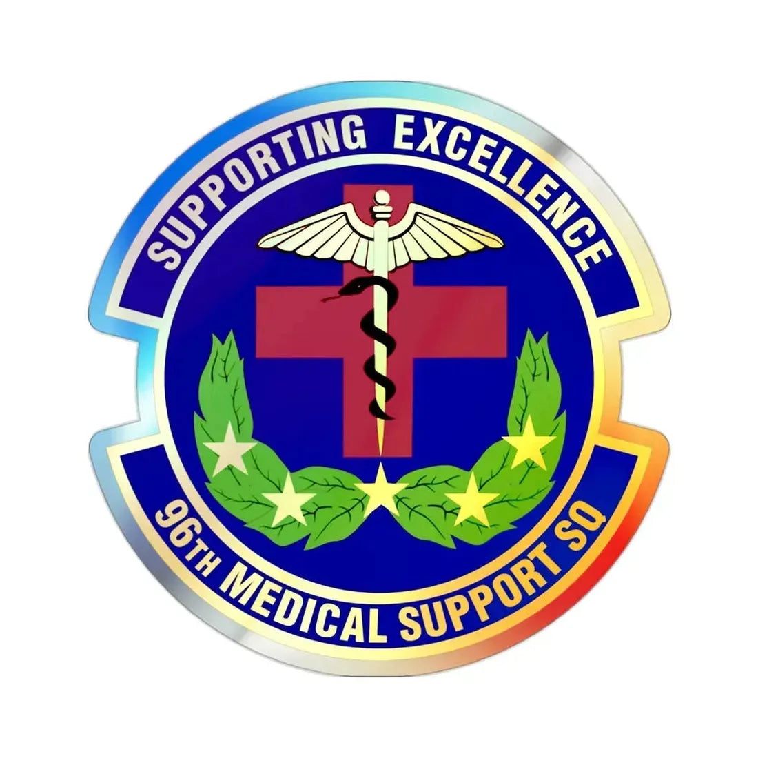96th Medical Support Squadron (U.S. Air Force) Holographic STICKER Die-Cut Vinyl Decal - The Sticker Space
