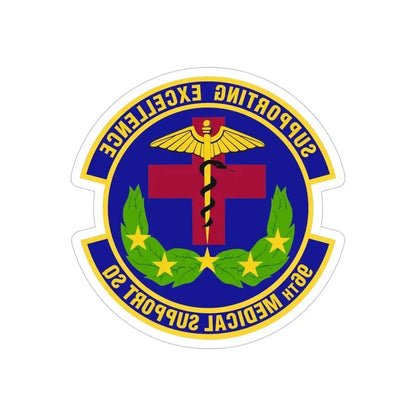 96th Medical Support Squadron (U.S. Air Force) REVERSE PRINT Transparent Die-Cut STICKER 6 Inch Die-Cut Transparent - The Sticker Space