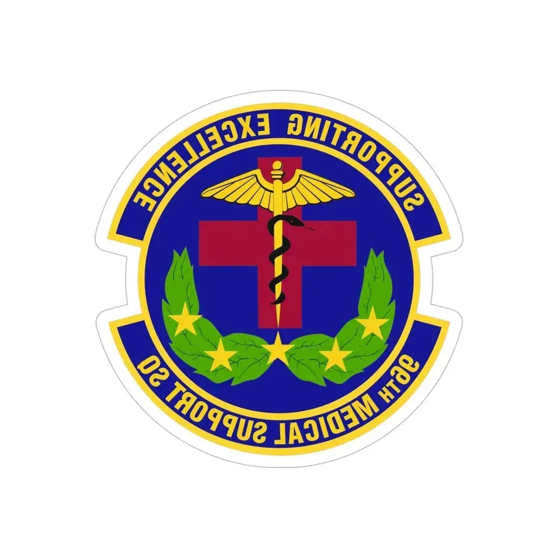 96th Medical Support Squadron (U.S. Air Force) REVERSE PRINT Transparent Die-Cut STICKER - The Sticker Space