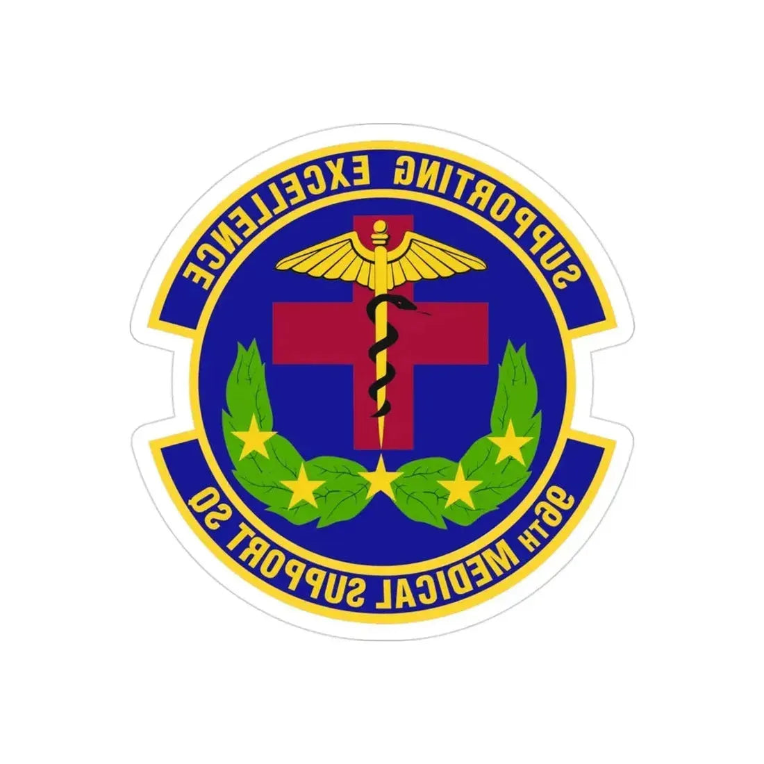 96th Medical Support Squadron (U.S. Air Force) REVERSE PRINT Transparent Die-Cut STICKER - The Sticker Space