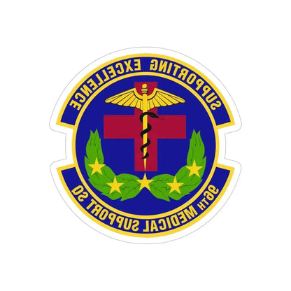 96th Medical Support Squadron (U.S. Air Force) REVERSE PRINT Transparent Die-Cut STICKER - The Sticker Space