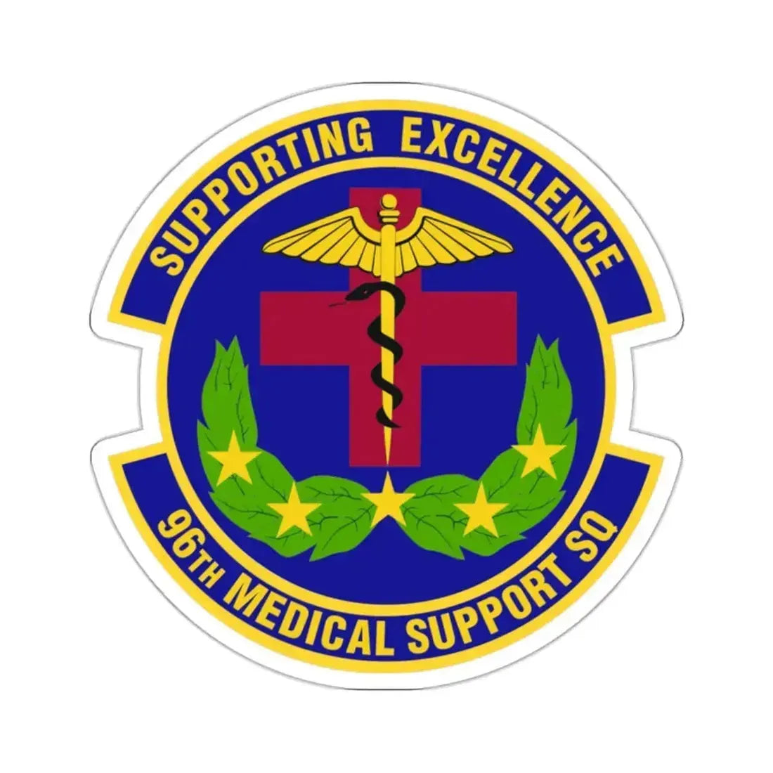 96th Medical Support Squadron (U.S. Air Force) STICKER Vinyl Kiss-Cut Decal 2 Inch White - The Sticker Space