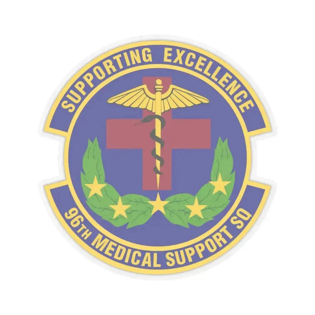 96th Medical Support Squadron (U.S. Air Force) STICKER Vinyl Kiss-Cut Decal 3 Inch Transparent - The Sticker Space
