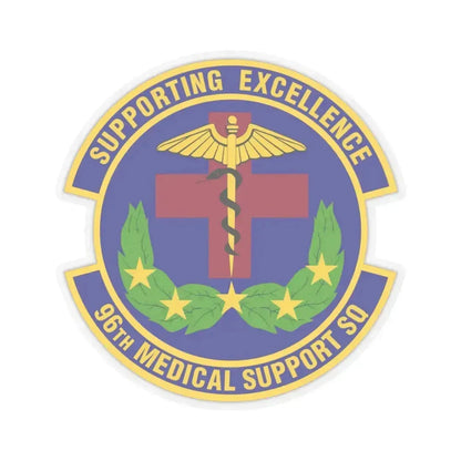 96th Medical Support Squadron (U.S. Air Force) STICKER Vinyl Kiss-Cut Decal 3 Inch Transparent - The Sticker Space