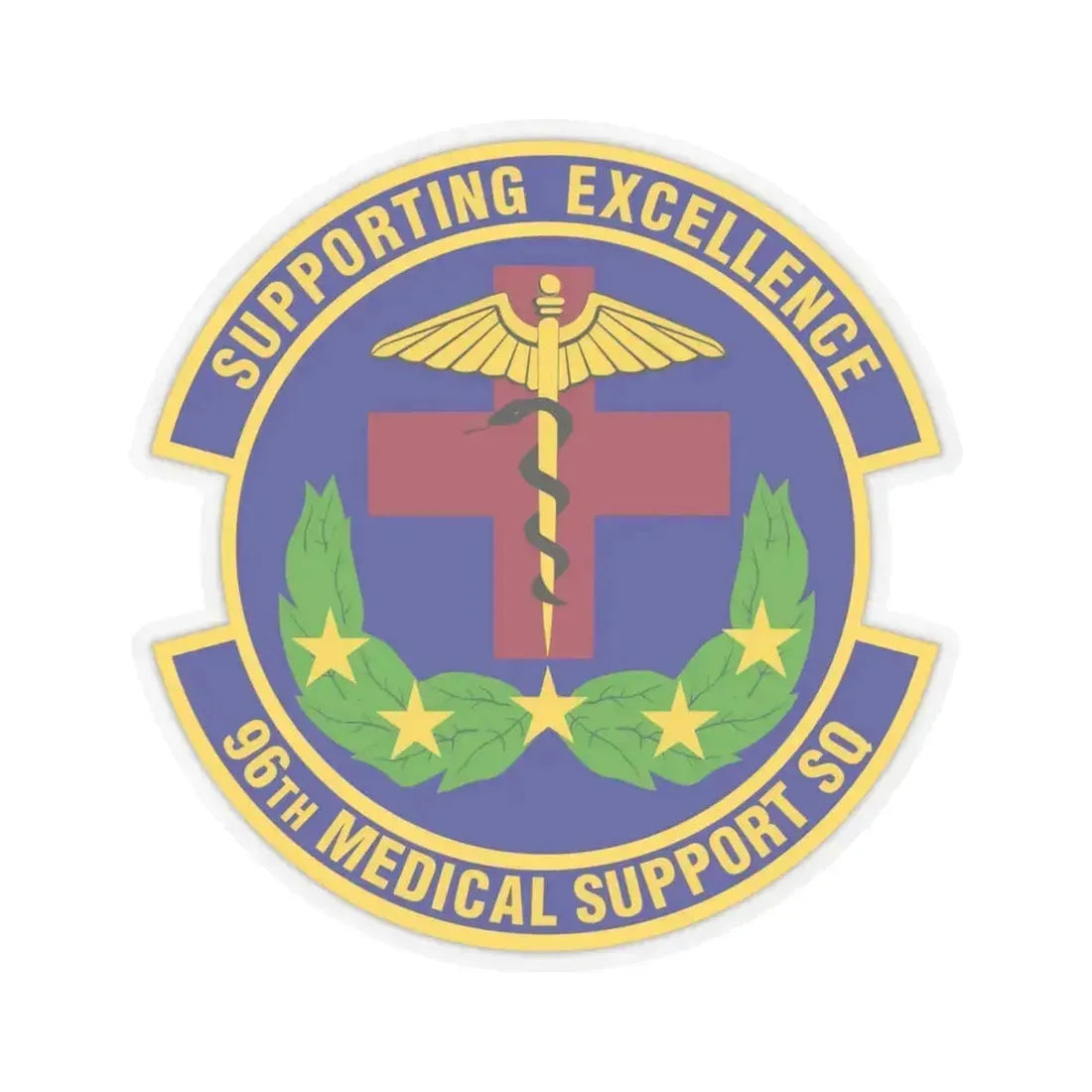 96th Medical Support Squadron (U.S. Air Force) STICKER Vinyl Kiss-Cut Decal 4 Inch Transparent - The Sticker Space