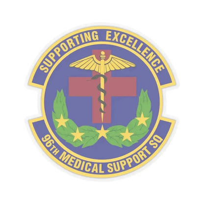 96th Medical Support Squadron (U.S. Air Force) STICKER Vinyl Kiss-Cut Decal 4 Inch Transparent - The Sticker Space