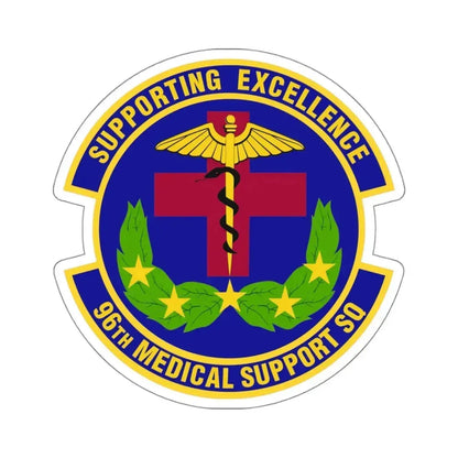 96th Medical Support Squadron (U.S. Air Force) STICKER Vinyl Kiss-Cut Decal 4 Inch White - The Sticker Space