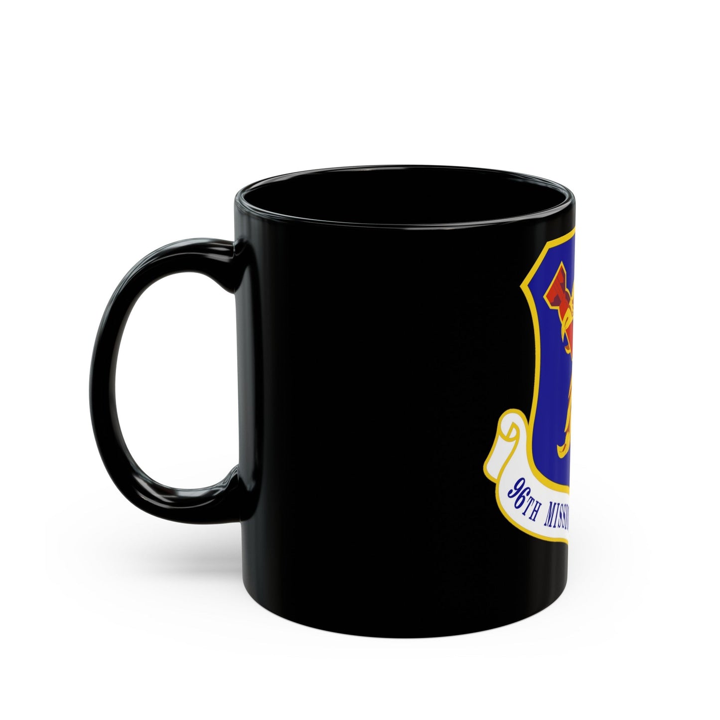 96th Mission Support Group (U.S. Air Force) Black Coffee Mug-The Sticker Space