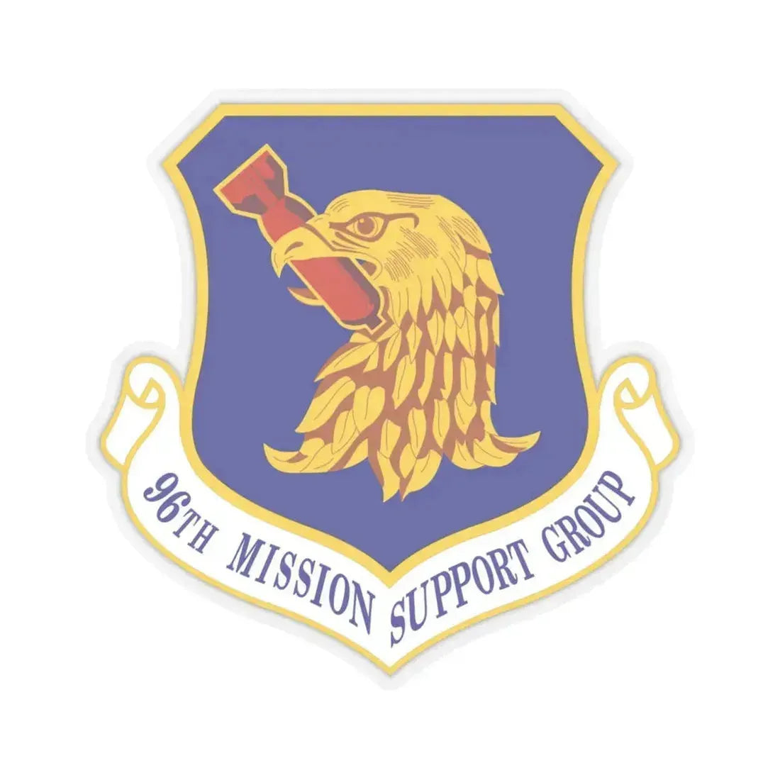 96th Mission Support Group (U.S. Air Force) STICKER Vinyl Kiss-Cut Decal 6 Inch Transparent - The Sticker Space