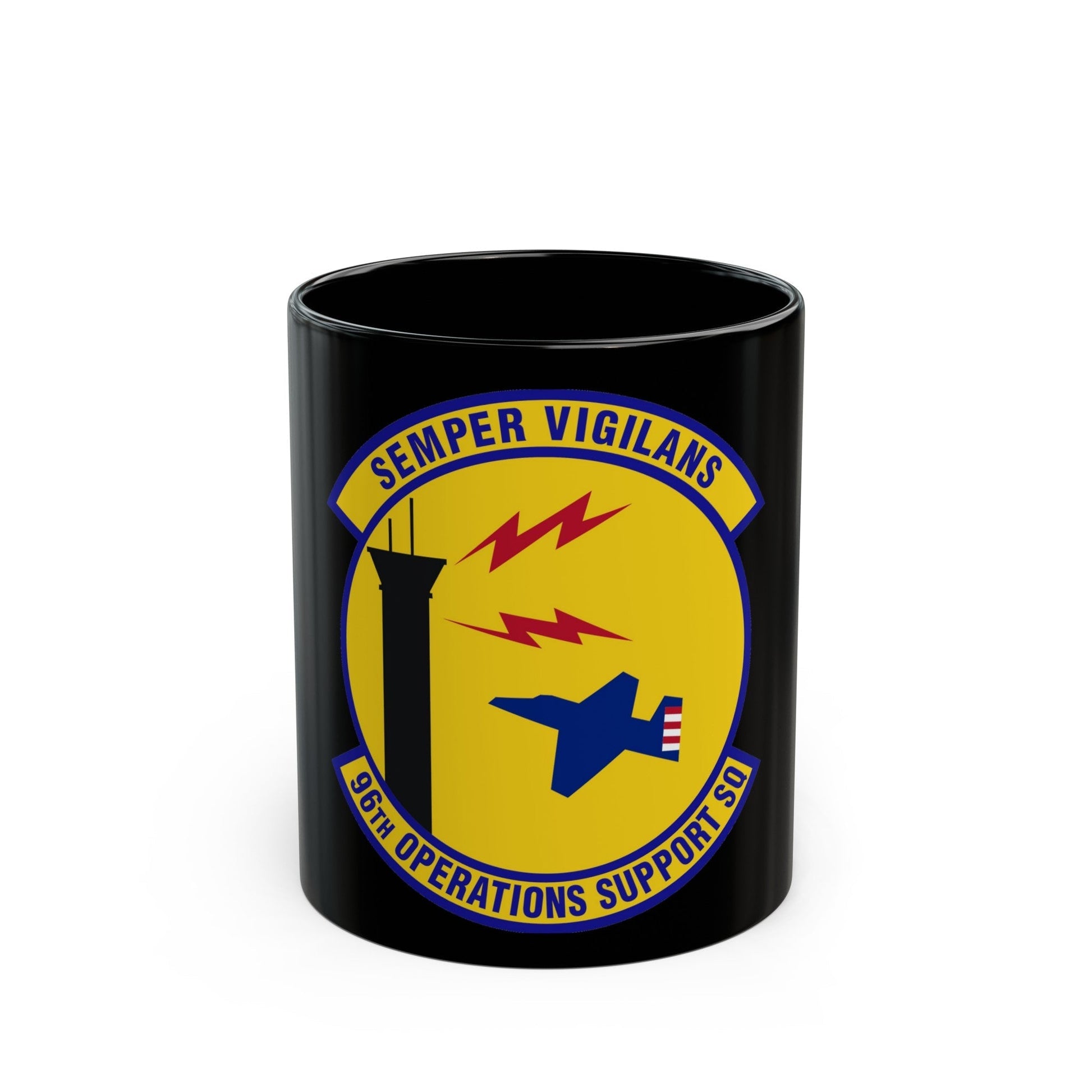 96th Operations Support Squadron (U.S. Air Force) Black Coffee Mug-11oz-The Sticker Space