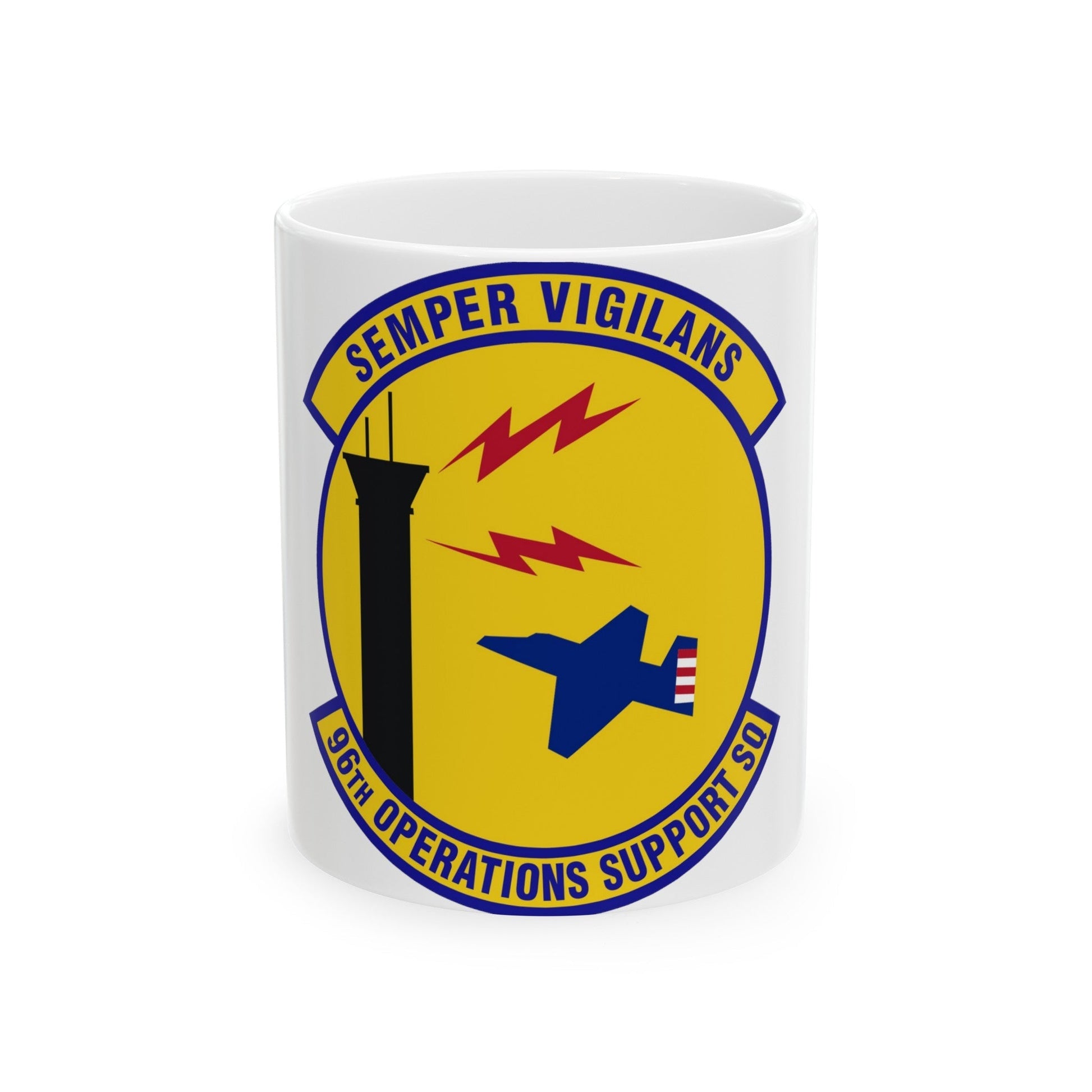 96th Operations Support Squadron (U.S. Air Force) White Coffee Mug-11oz-The Sticker Space