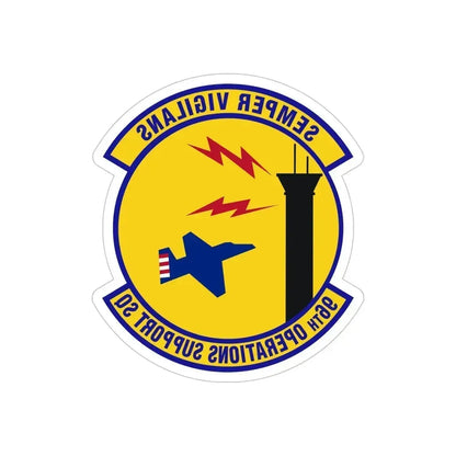 96th Operations Support Squadron (U.S. Air Force) REVERSE PRINT Transparent Die-Cut STICKER 6 Inch Die-Cut Transparent - The Sticker Space
