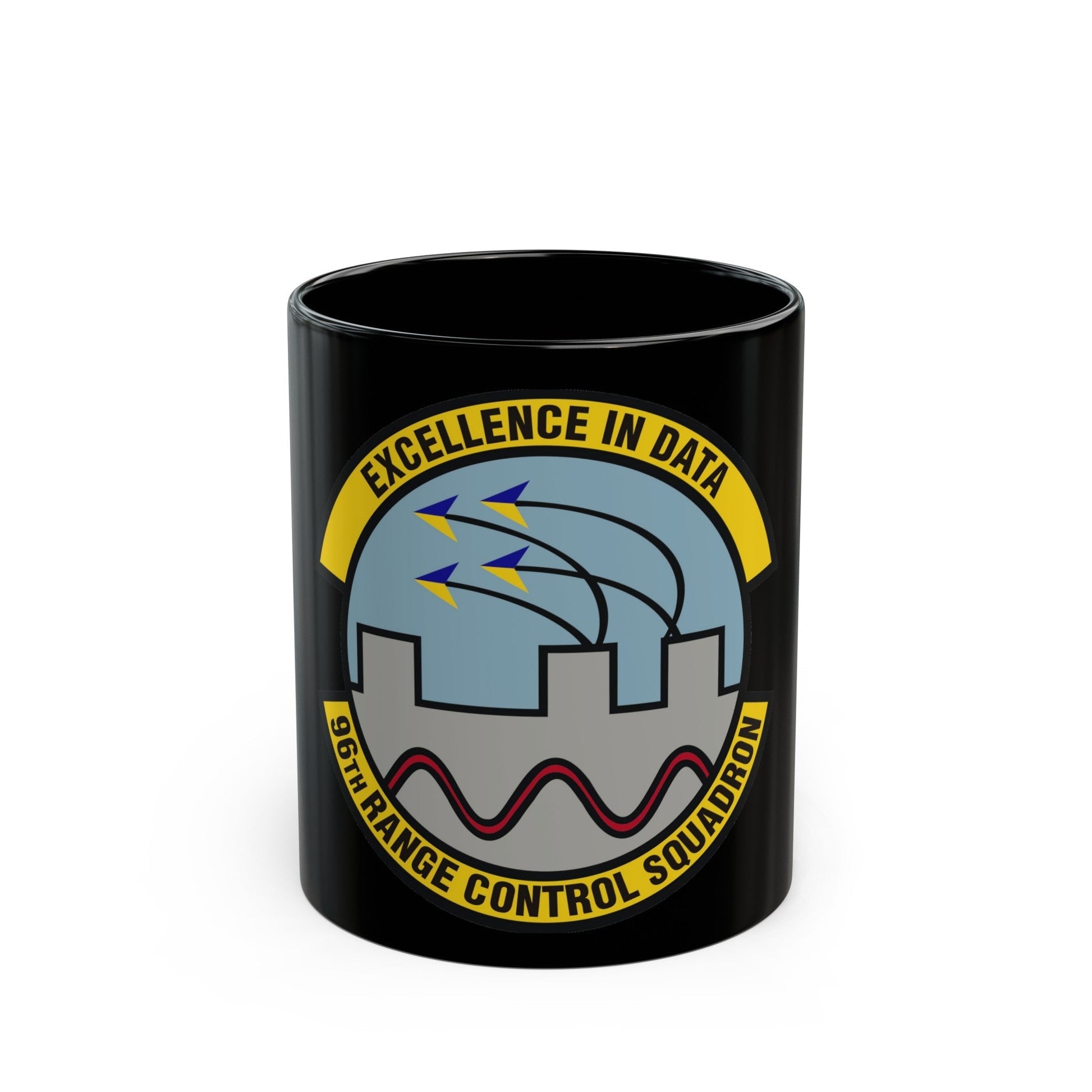 96th Range Control Squadron (U.S. Air Force) Black Coffee Mug-11oz-The Sticker Space