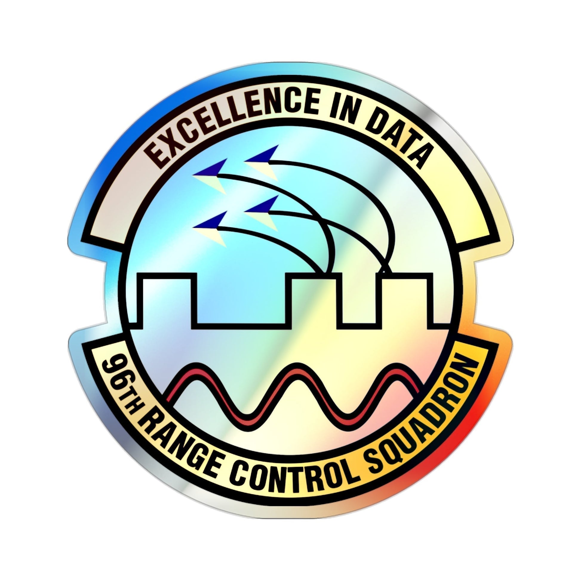 96th Range Control Squadron (U.S. Air Force) Holographic STICKER Die-Cut Vinyl Decal-2 Inch-The Sticker Space