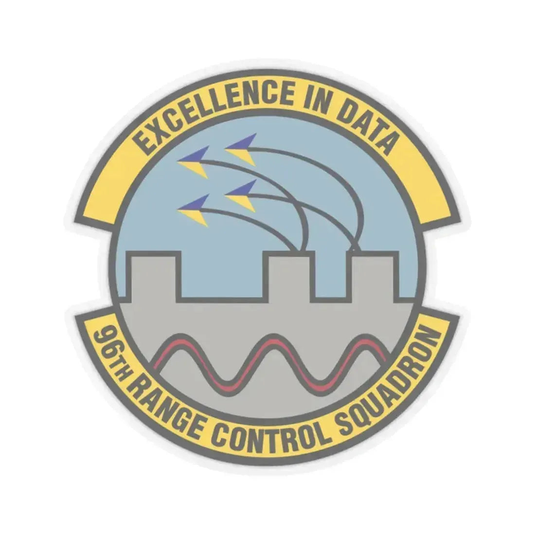 96th Range Control Squadron (U.S. Air Force) STICKER Vinyl Kiss-Cut Decal 2 Inch Transparent - The Sticker Space
