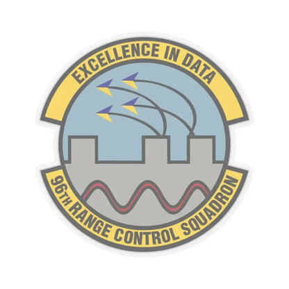 96th Range Control Squadron (U.S. Air Force) STICKER Vinyl Kiss-Cut Decal 3 Inch Transparent - The Sticker Space