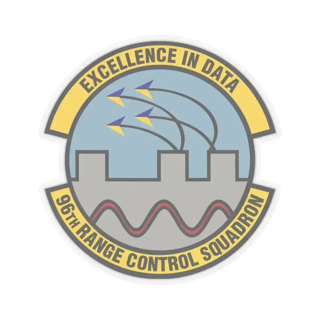 96th Range Control Squadron (U.S. Air Force) STICKER Vinyl Kiss-Cut Decal 4 Inch Transparent - The Sticker Space