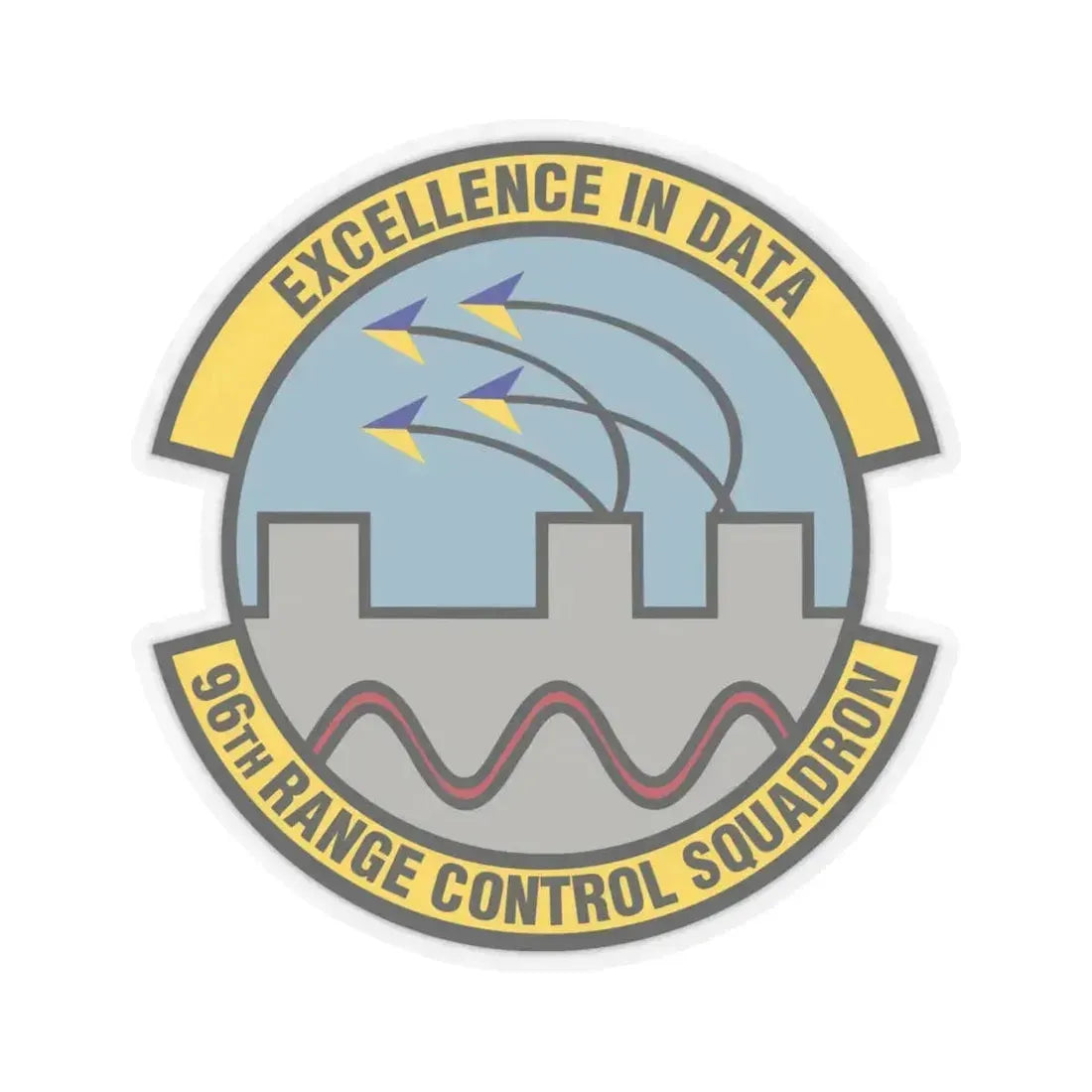 96th Range Control Squadron (U.S. Air Force) STICKER Vinyl Kiss-Cut Decal 6 Inch Transparent - The Sticker Space
