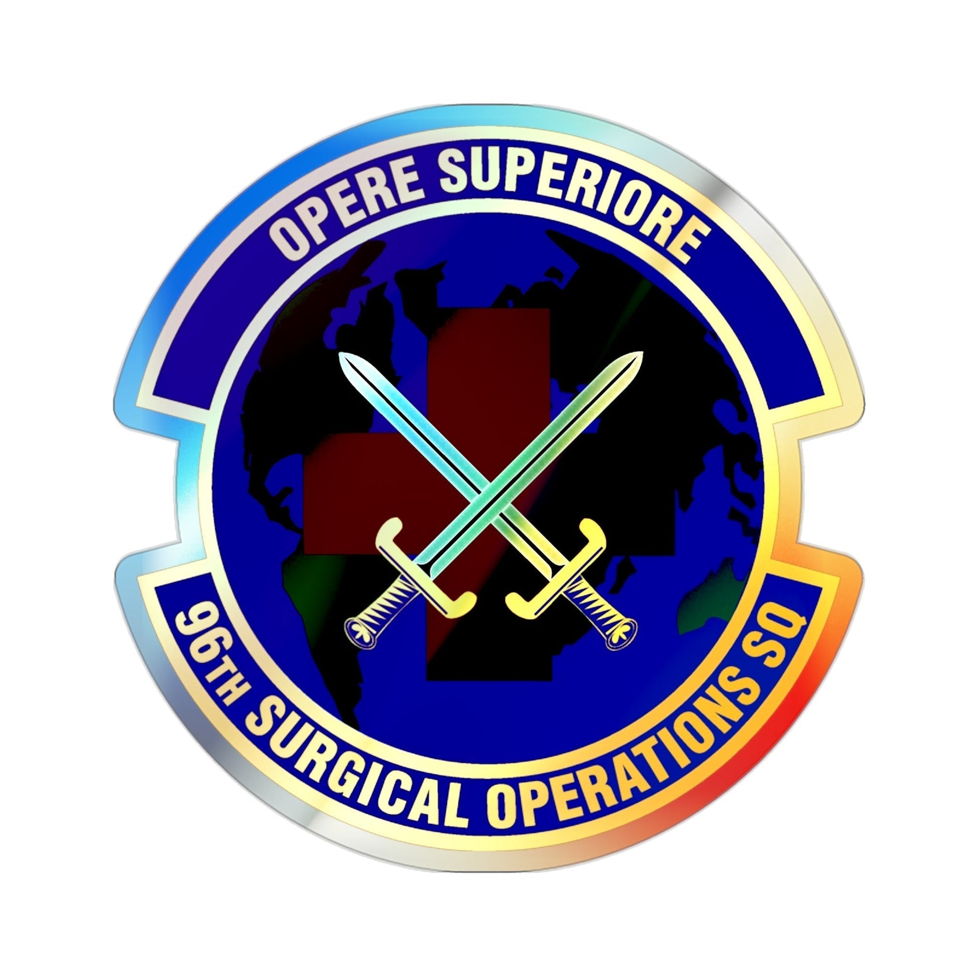 96th Surgical Operations Squadron (U.S. Air Force) Holographic STICKER Die-Cut Vinyl Decal-2 Inch-The Sticker Space