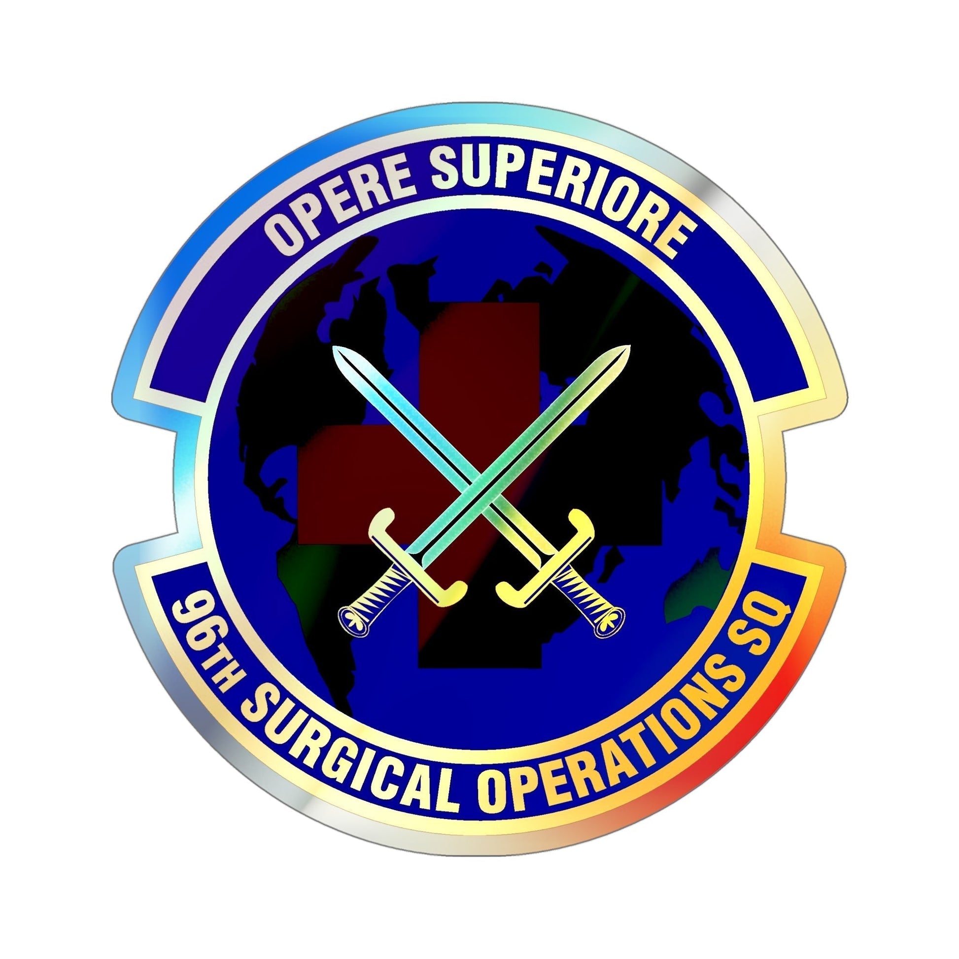 96th Surgical Operations Squadron (U.S. Air Force) Holographic STICKER Die-Cut Vinyl Decal-5 Inch-The Sticker Space