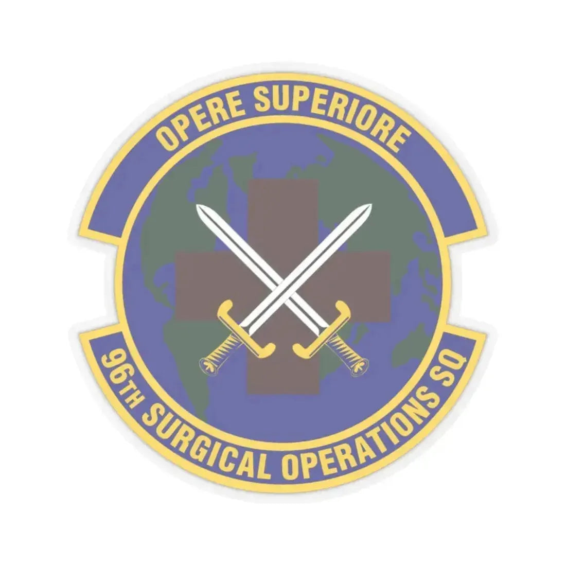 96th Surgical Operations Squadron (U.S. Air Force) STICKER Vinyl Kiss-Cut Decal 2 Inch Transparent - The Sticker Space
