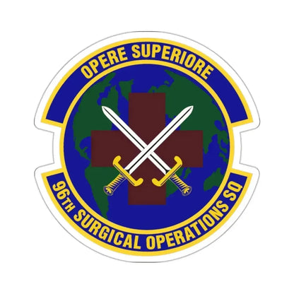 96th Surgical Operations Squadron (U.S. Air Force) STICKER Vinyl Kiss-Cut Decal 2 Inch White - The Sticker Space
