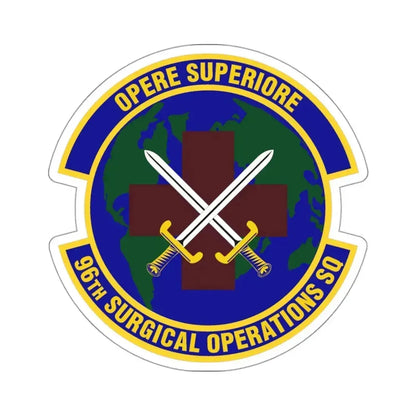 96th Surgical Operations Squadron (U.S. Air Force) STICKER Vinyl Kiss-Cut Decal 3 Inch White - The Sticker Space