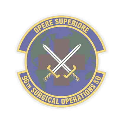 96th Surgical Operations Squadron (U.S. Air Force) STICKER Vinyl Kiss-Cut Decal 4 Inch Transparent - The Sticker Space