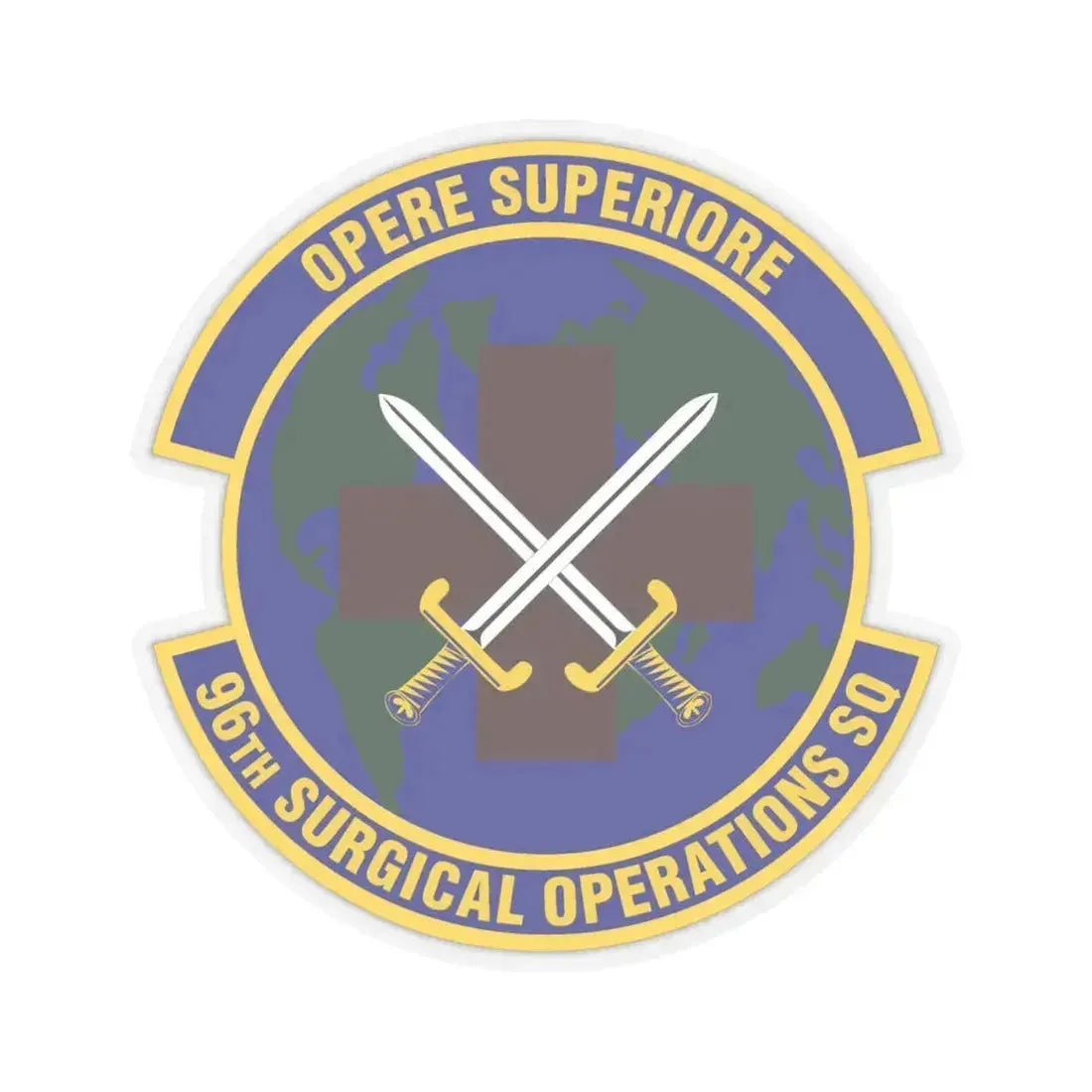 96th Surgical Operations Squadron (U.S. Air Force) STICKER Vinyl Kiss-Cut Decal 6 Inch Transparent - The Sticker Space