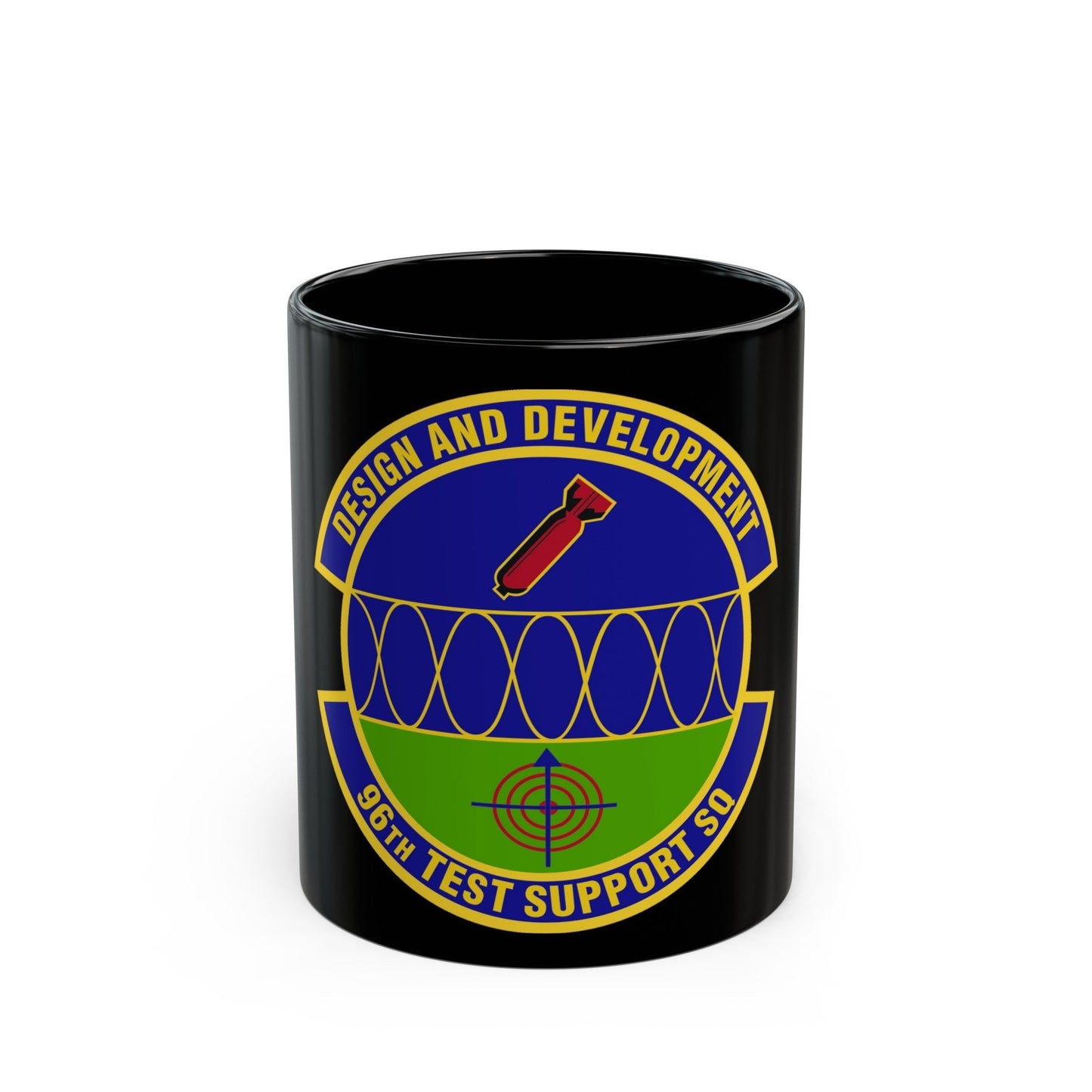 96th Test Support Squadron (U.S. Air Force) Black Coffee Mug-11oz-The Sticker Space