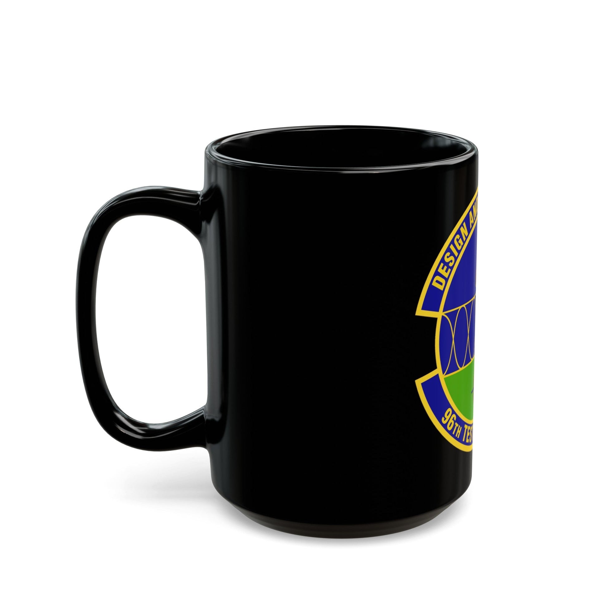 96th Test Support Squadron (U.S. Air Force) Black Coffee Mug-The Sticker Space