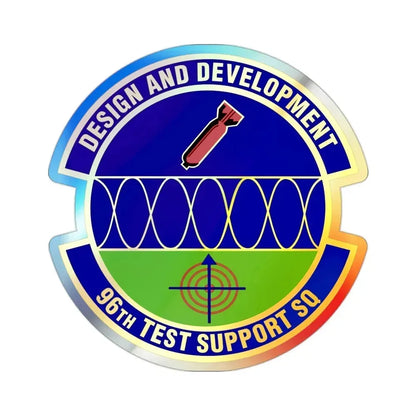96th Test Support Squadron (U.S. Air Force) Holographic STICKER Die-Cut Vinyl Decal 2 Inch Holographic - The Sticker Space