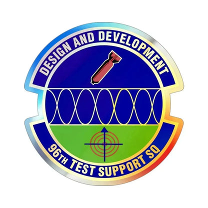 96th Test Support Squadron (U.S. Air Force) Holographic STICKER Die-Cut Vinyl Decal 3 Inch Holographic - The Sticker Space