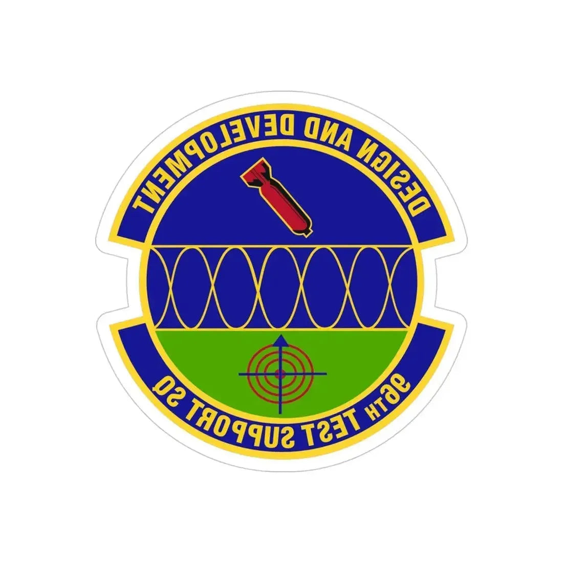 96th Test Support Squadron (U.S. Air Force) REVERSE PRINT Transparent Die-Cut STICKER - The Sticker Space
