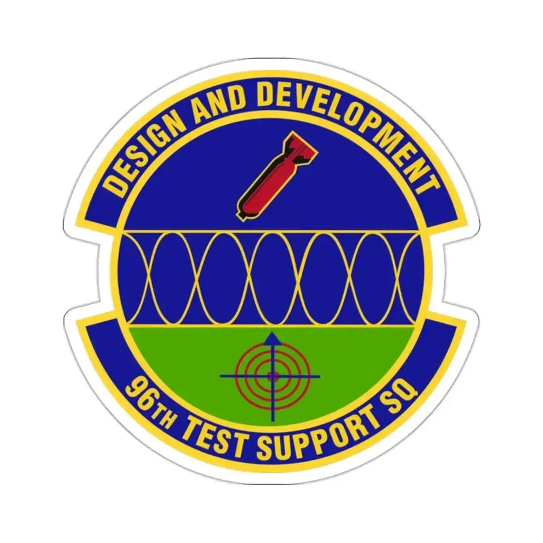96th Test Support Squadron (U.S. Air Force) STICKER Vinyl Kiss-Cut Decal 2 Inch White - The Sticker Space