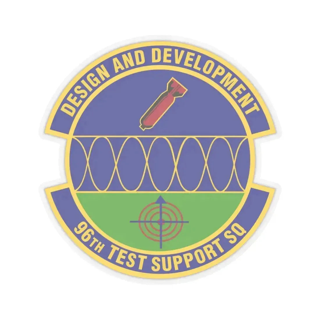 96th Test Support Squadron (U.S. Air Force) STICKER Vinyl Kiss-Cut Decal 3 Inch Transparent - The Sticker Space