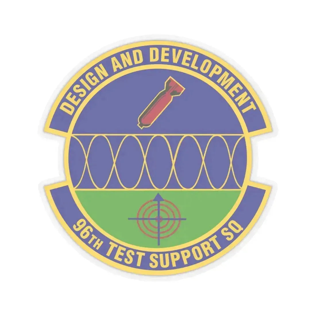 96th Test Support Squadron (U.S. Air Force) STICKER Vinyl Kiss-Cut Decal 4 Inch Transparent - The Sticker Space