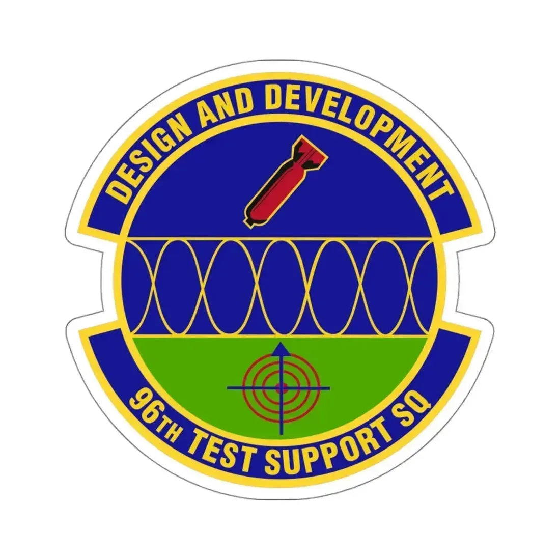 96th Test Support Squadron (U.S. Air Force) STICKER Vinyl Kiss-Cut Decal 4 Inch White - The Sticker Space