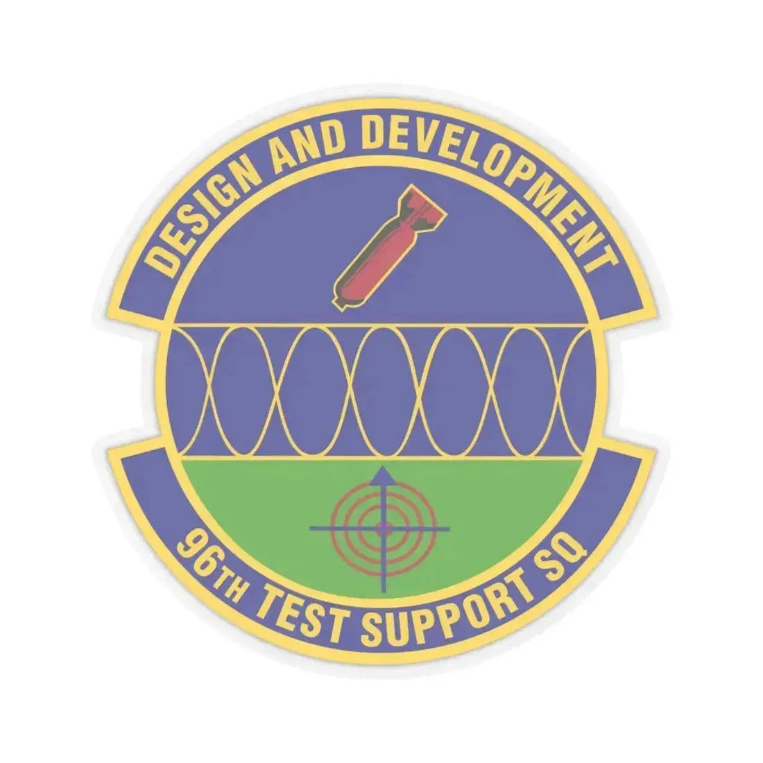 96th Test Support Squadron (U.S. Air Force) STICKER Vinyl Kiss-Cut Decal 6 Inch Transparent - The Sticker Space