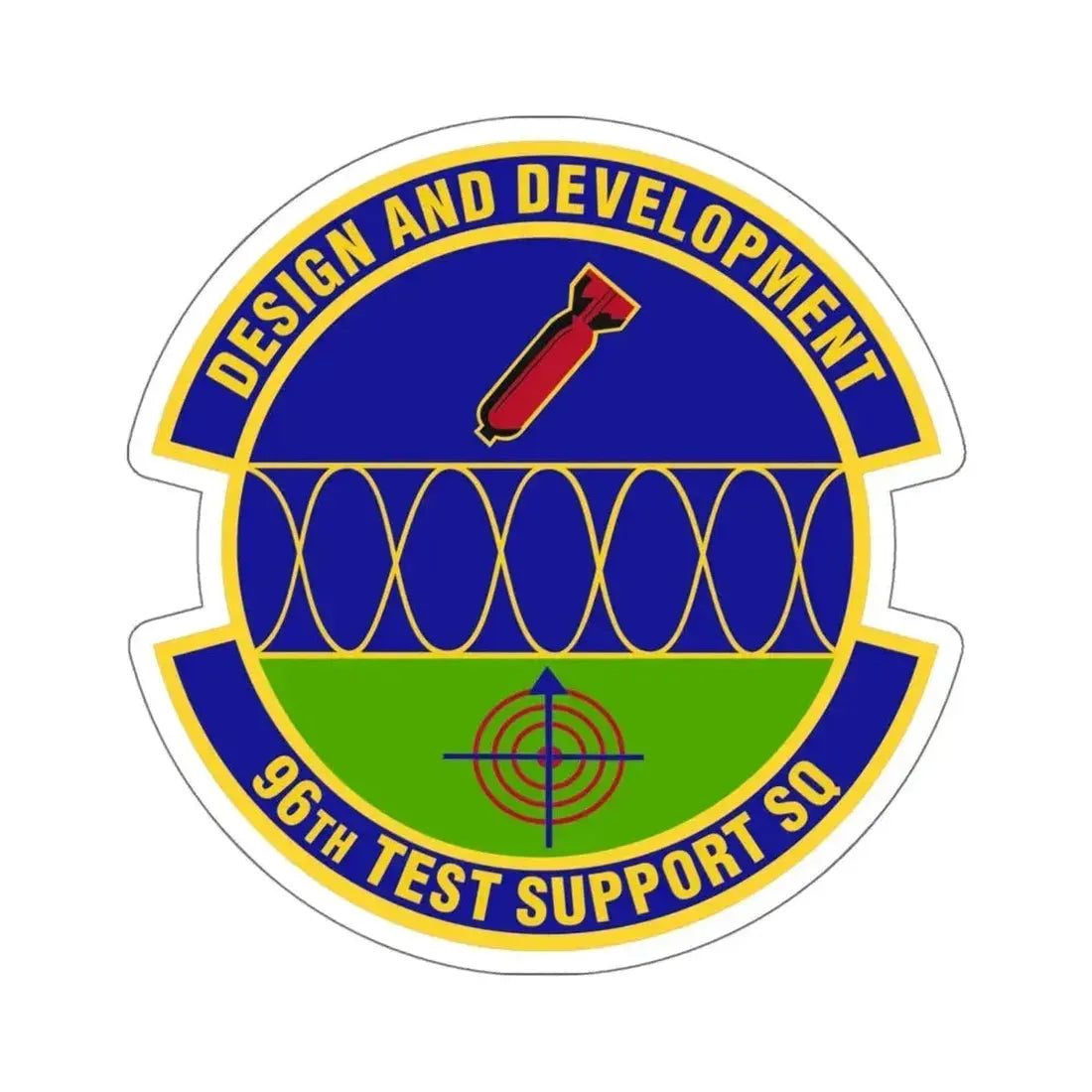 96th Test Support Squadron (U.S. Air Force) STICKER Vinyl Kiss-Cut Decal 6 Inch White - The Sticker Space